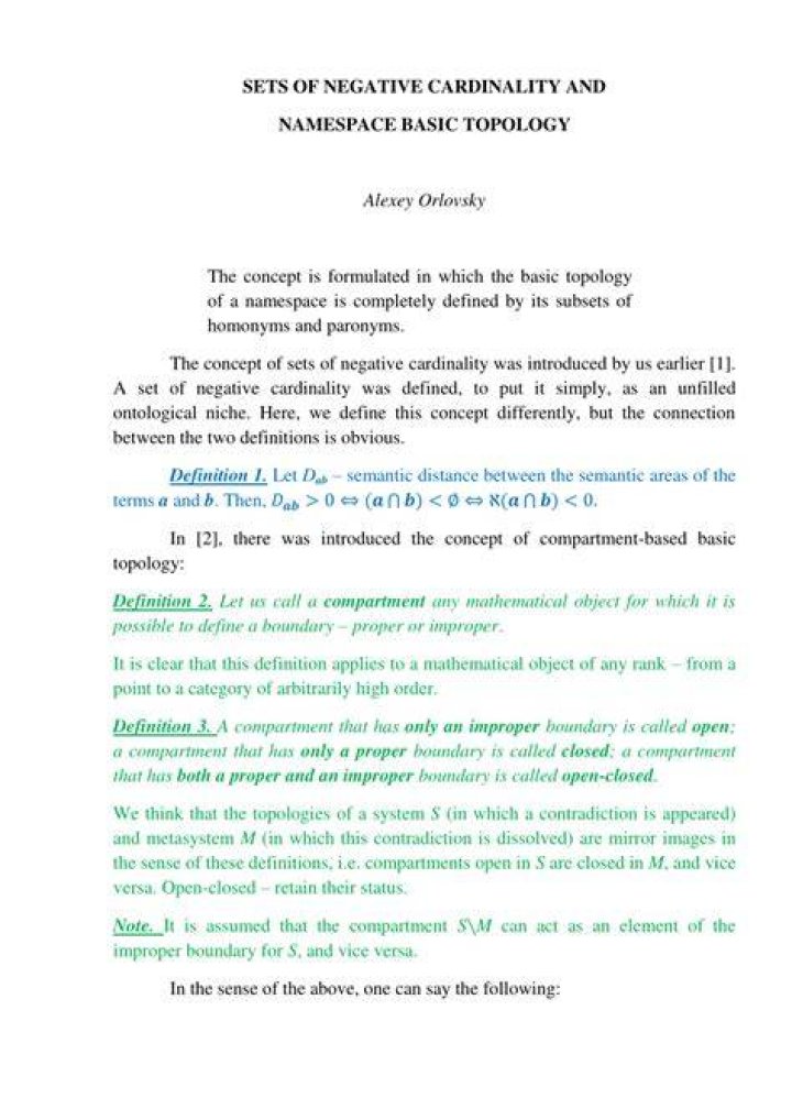 Can cardinality be negative?