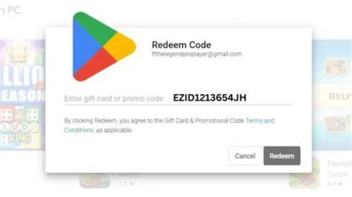 How do I get a redeem code for Google Play?