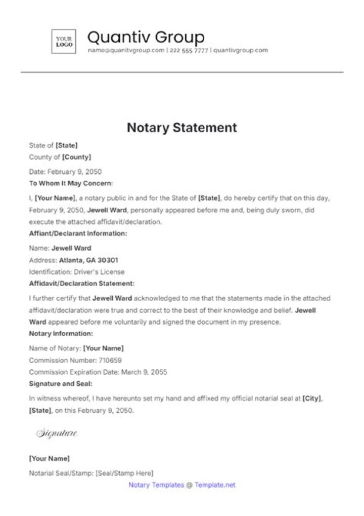 How do you notarize a statement?