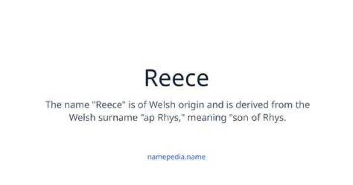 Is reece a boy name?