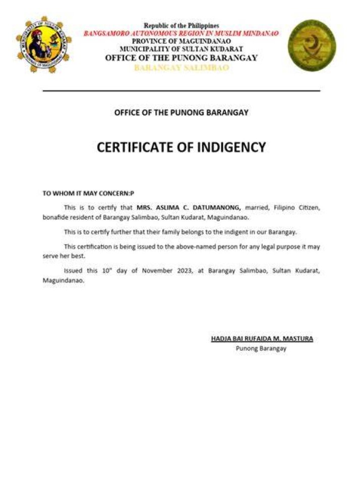 Is there a word indigency?
