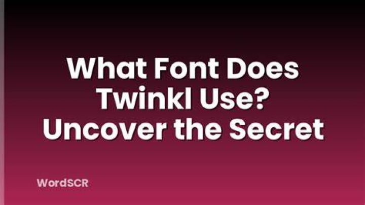 What font does Twinkl use?