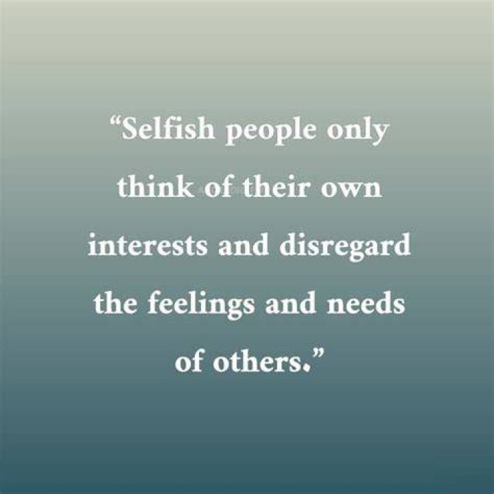 Why does selfishness never bring joy?